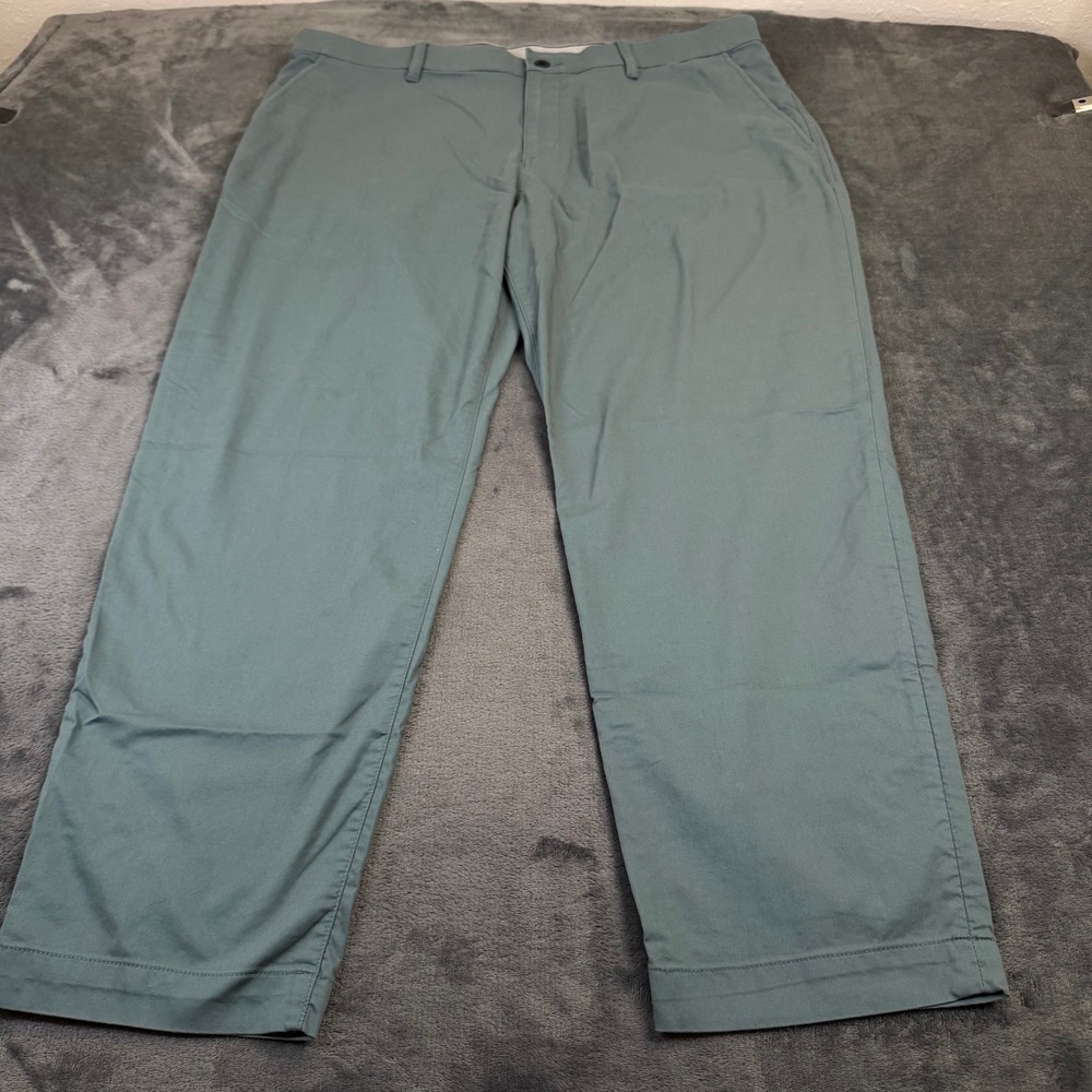 Nike Dri Fit Chino Pants Mens 40 x 30 Blue/Green Stretch Golf Performance